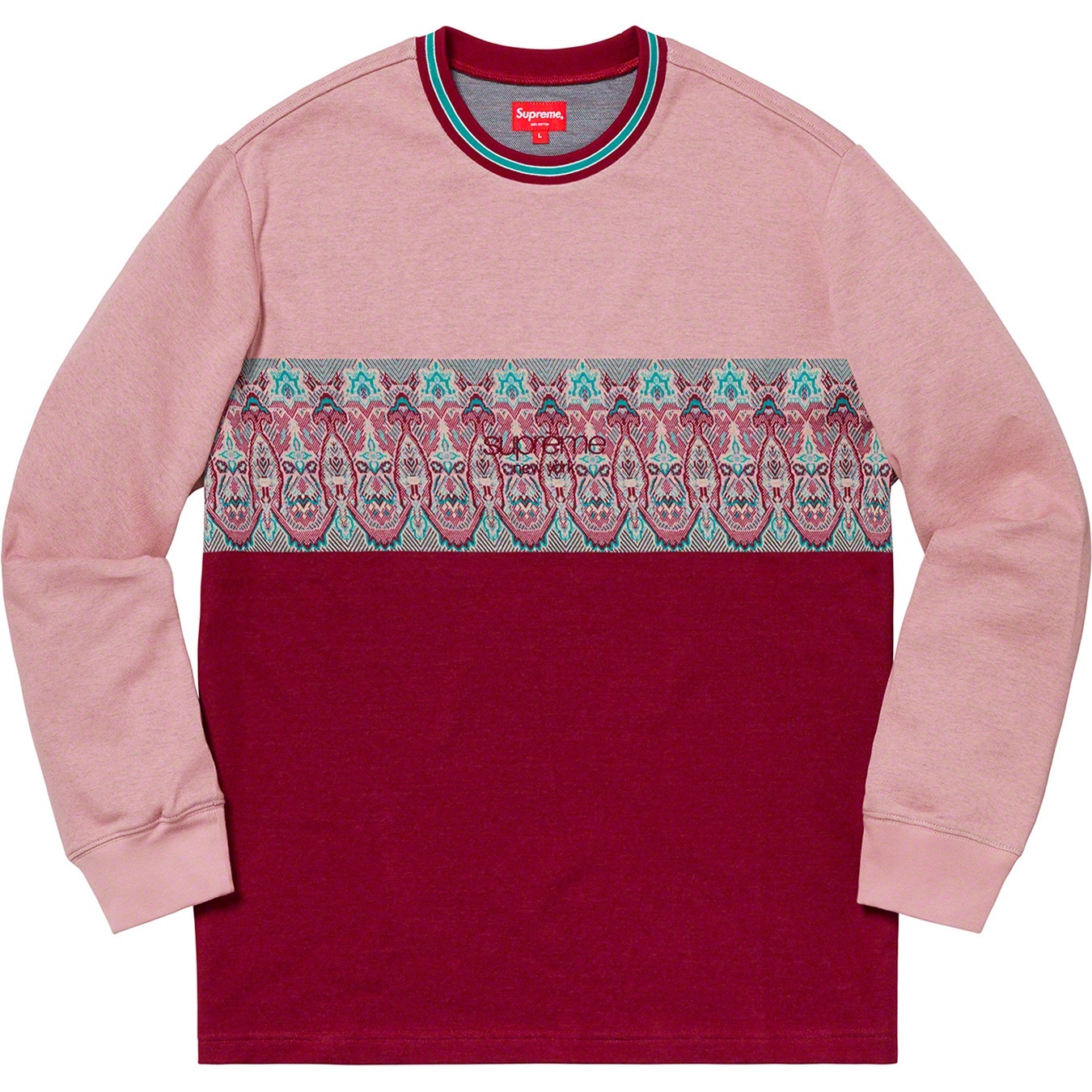 Paisley Stripe L/S Top view 3